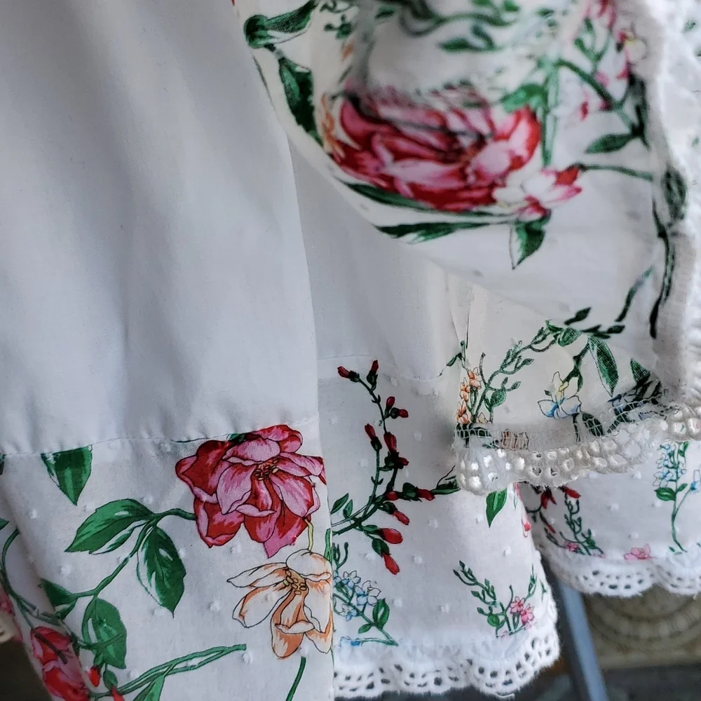 Laura Ashley Floral Tiered Cotton Dress With Lace Detail And Tulle Size …